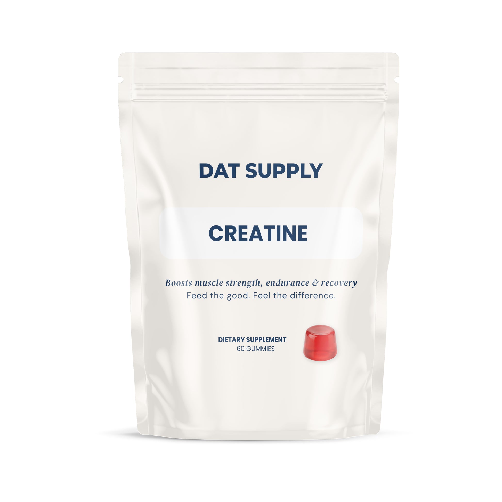 Creatine white-label gummies by DAT Supply – packaging & label mockup
