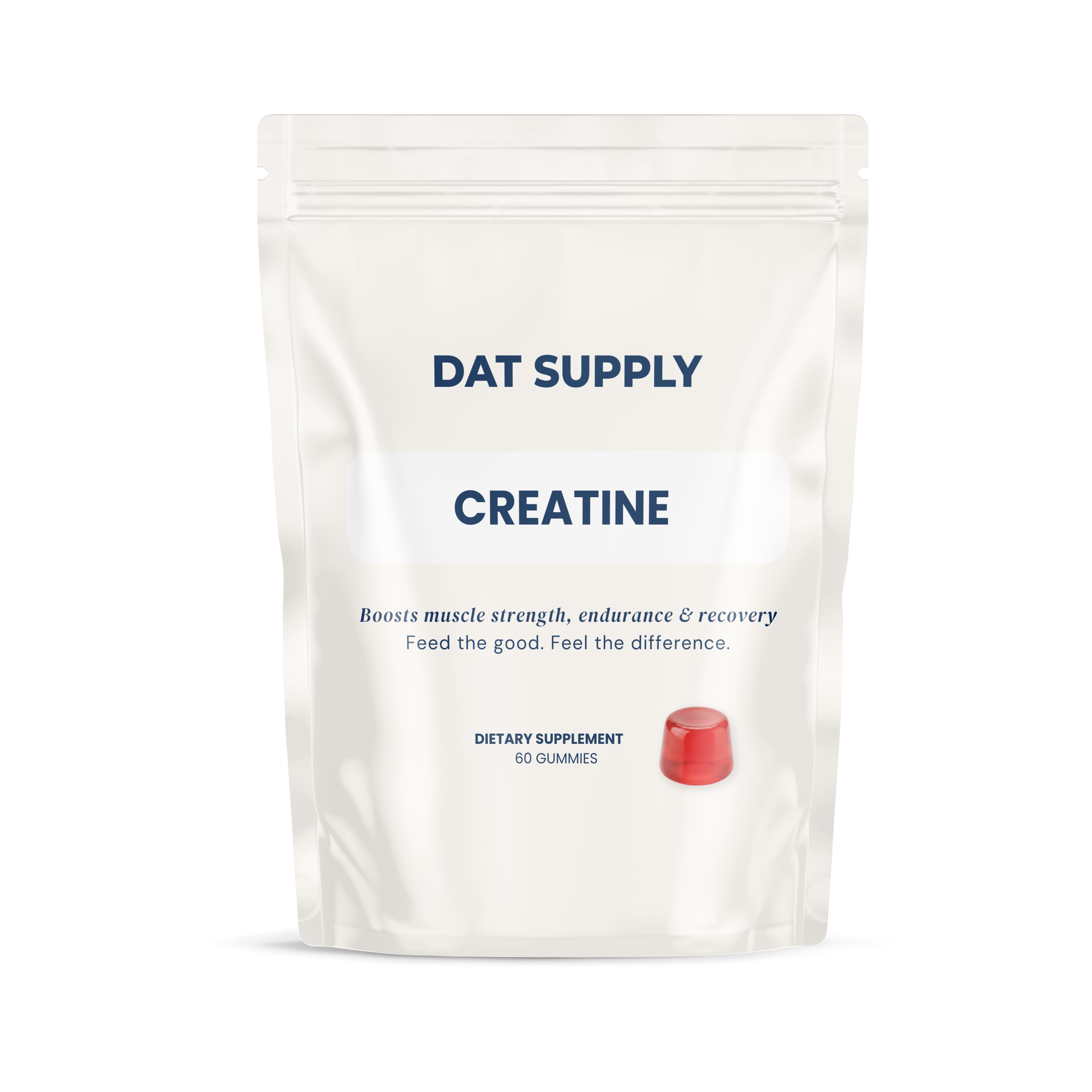 Creatine white-label gummies by DAT Supply – packaging & label mockup