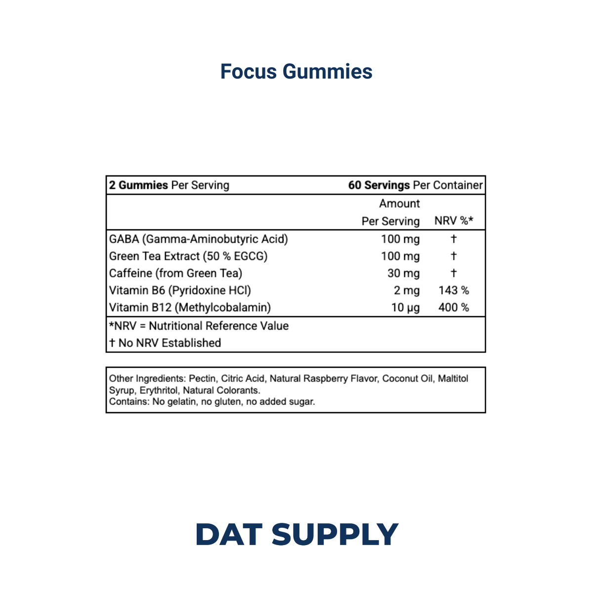 Focus Gummies White Label Formula – Private Label Cognitive Energy Supplement