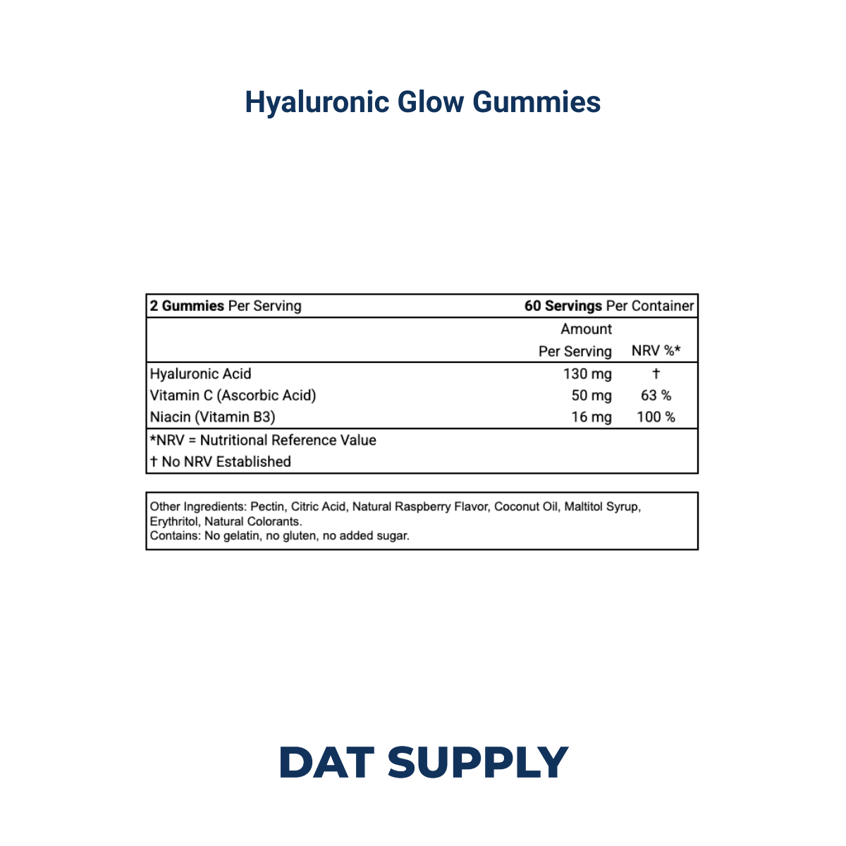 Hyaluronic Glow Gummies White Label Formula – Hyaluronic Acid & Vitamin C