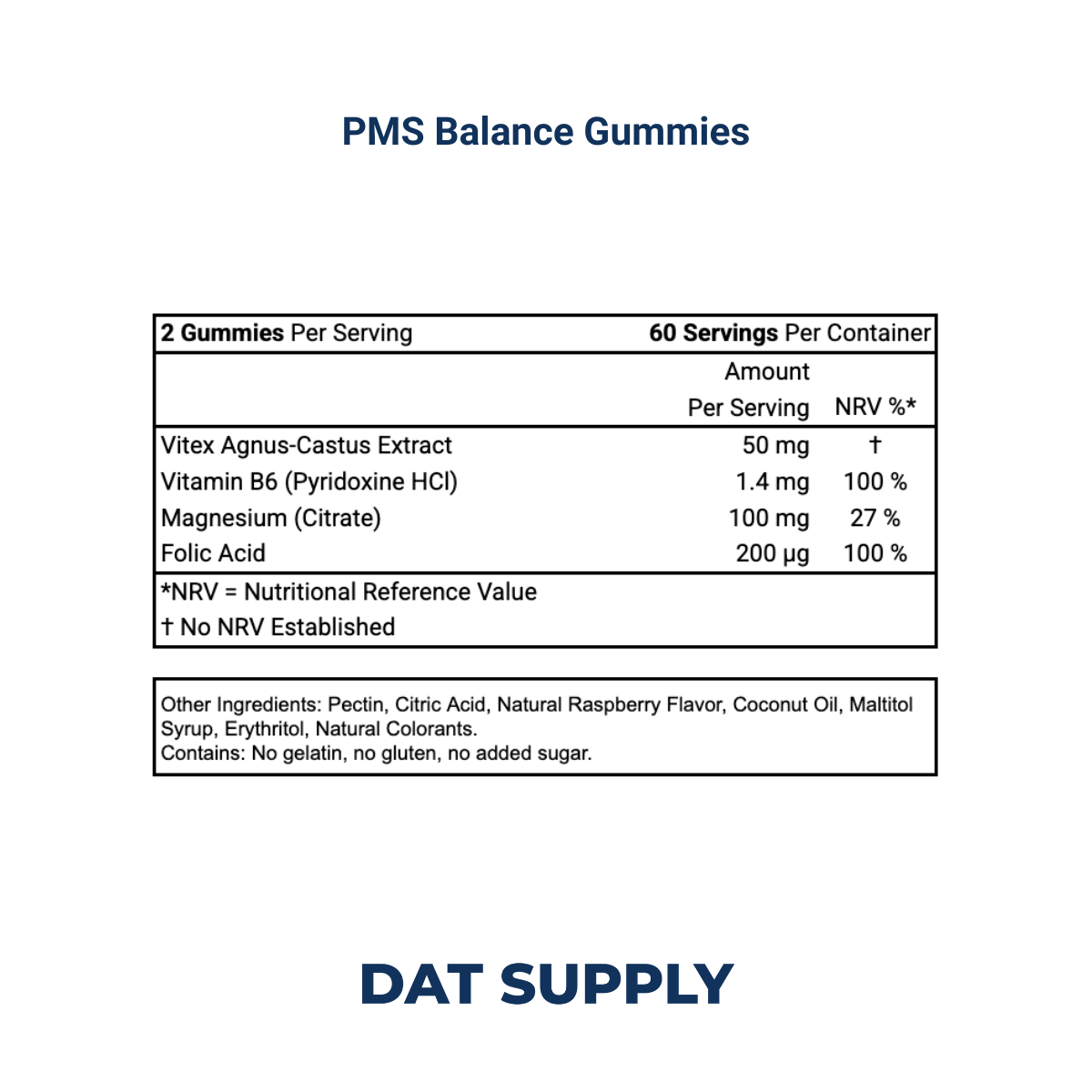 PMS Balance Gummies White Label Formula – Magnesium, B6 & Vitex | DAT Supply