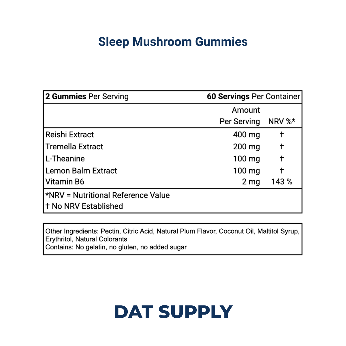 Sleep Mushroom Gummies White Label Formula – Reishi & L-Theanine | DAT Supply