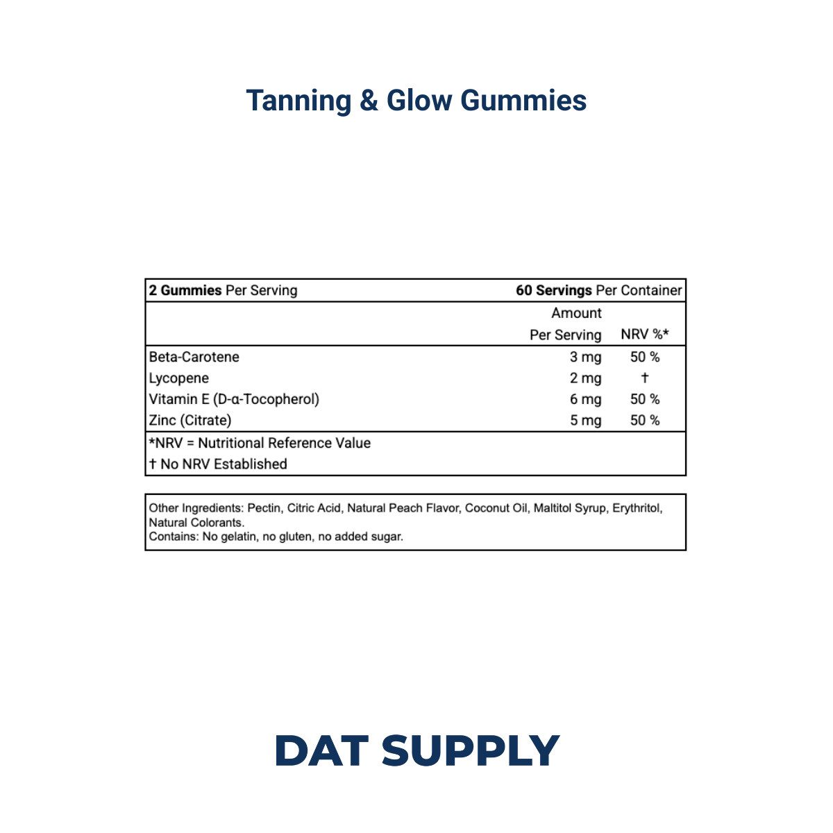 Tanning & Glow Gummies White Label Formula – Beta-Carotene & Lycopene